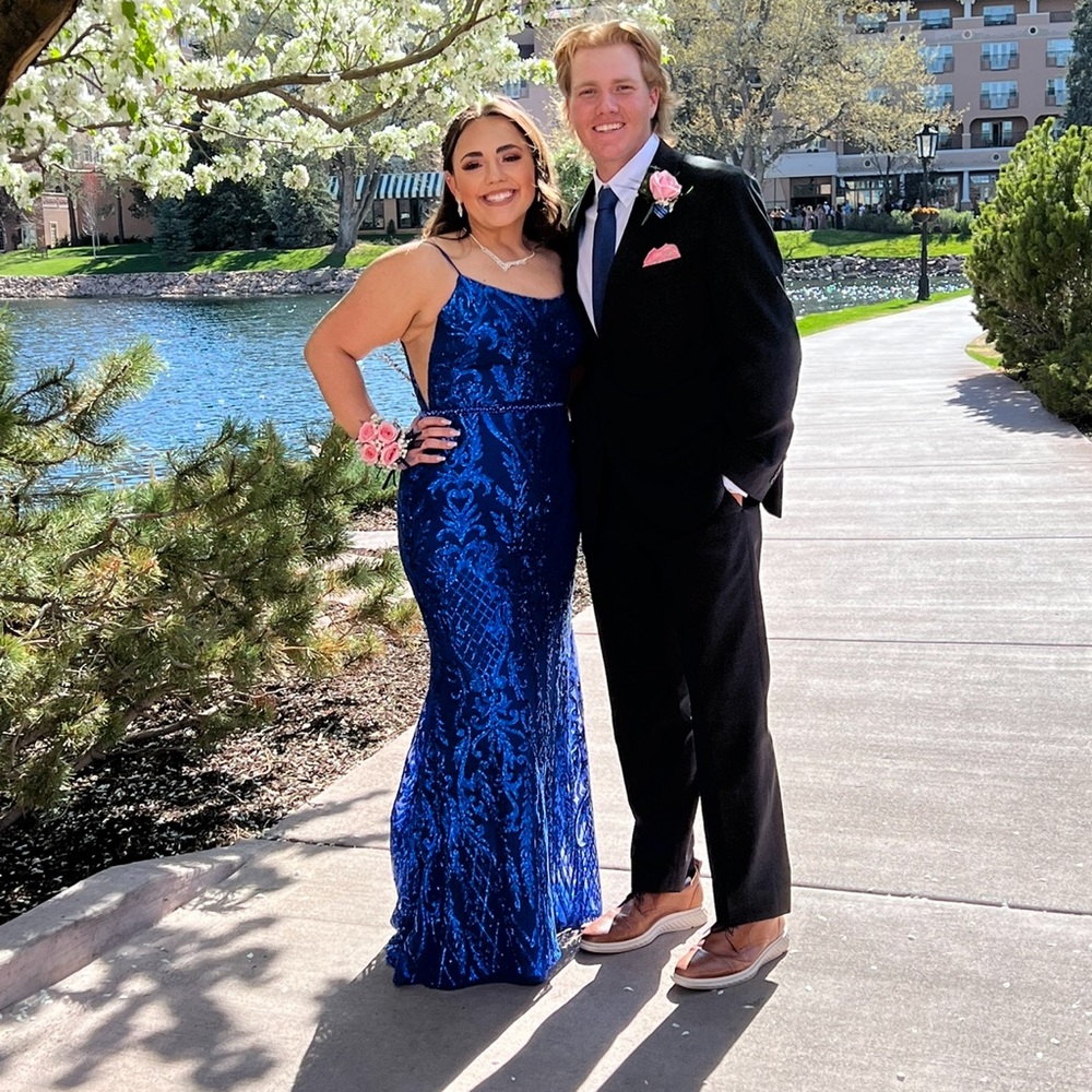 Blue Straight Gown Size 12